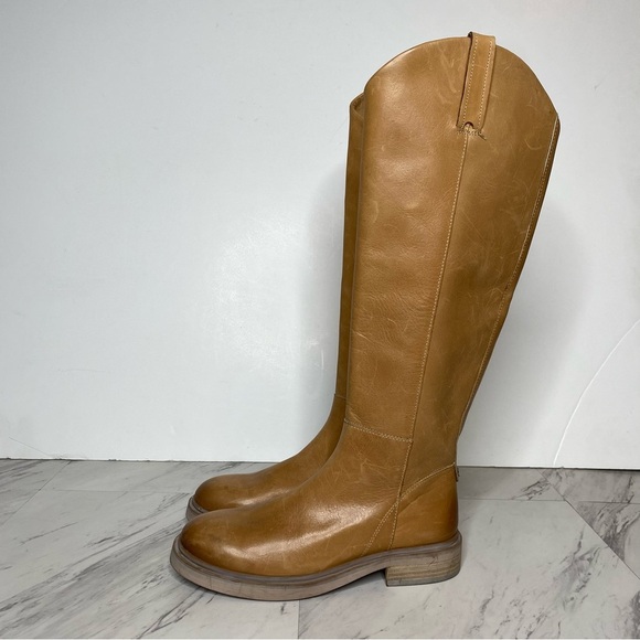 Sam Edelman Fable Light Brown Leather Riding Boot 6 1/2 M - Picture 15 of 15
